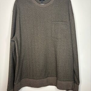 Brown EXPRESS Herringbone Long Sleeve Sweater